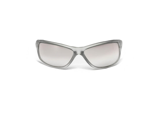 Occhiali da sole argento modello Bones vista frontale ussess
