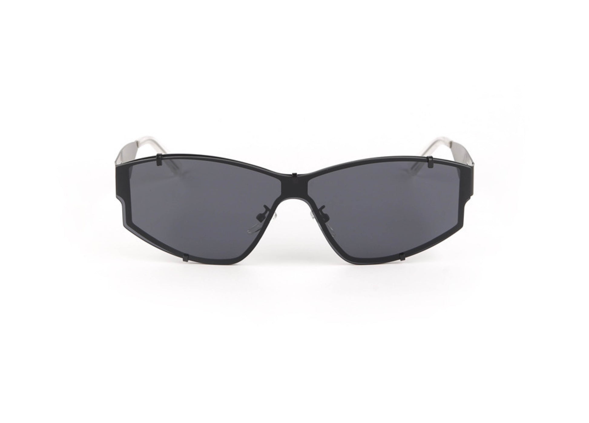 Occhiali da sole neri modello bruxelles base vista frontale ussess