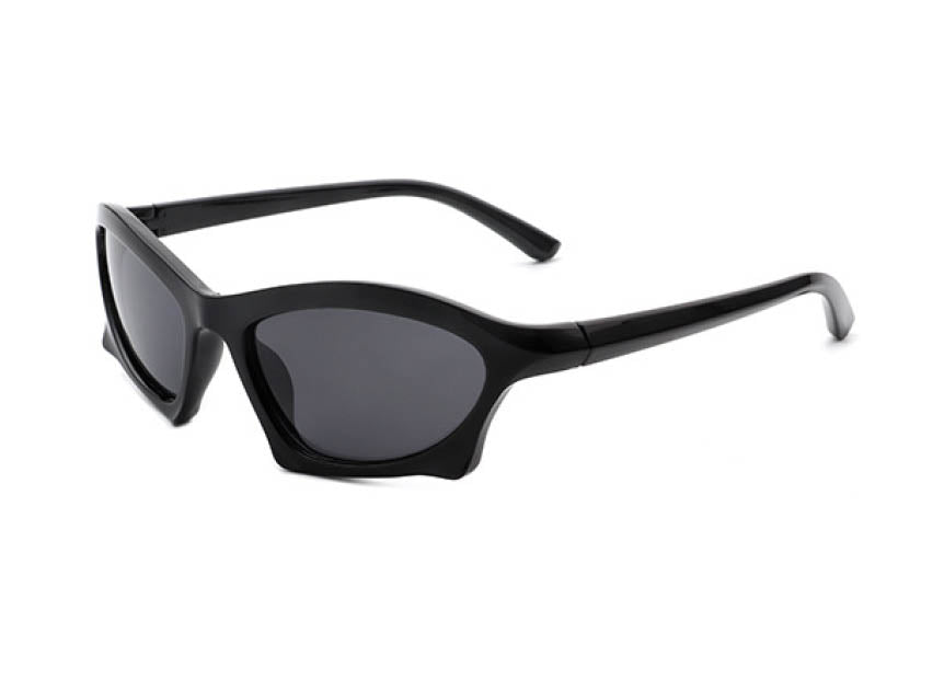 Occhiali da sole neri modello gotham-slim vista frontale ussess