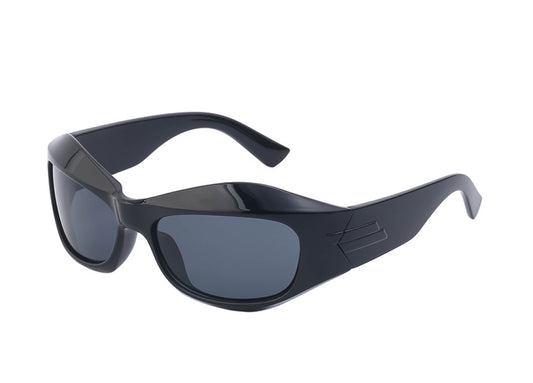 Occhiali da sole neri modello moscow vista frontale ussess
