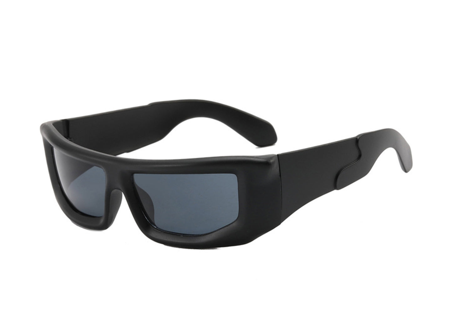 Occhiali da sole neri modello square-miami vista frontale ussess
